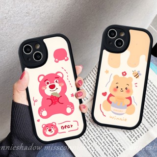 เคสโทรศัพท์มือถือนิ่ม ลายการ์ตูนหมีพูห์ สตรอเบอร์รี่น่ารัก สําหรับ Realme C53 C55 C31 C25Y C15 5 10 6 C12 C21Y C11 C25s C30 C35 6i 8Pro 10Pro+ 9i 8 5i 7i 8i 6s C17 C21 C30s GT C20A C20 C3 เคส