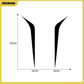 Fs สติกเกอร์ฟิล์มไวนิล ลายทางยาว Diy สําหรับติดตกแต่งรถยนต์ 2 ชิ้น