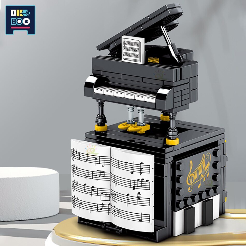 UKBOO 246PCS Bluetooth Piano Building Blocks Mobile Phone Support Creative Series DIY Educational Bricks Children's Toys