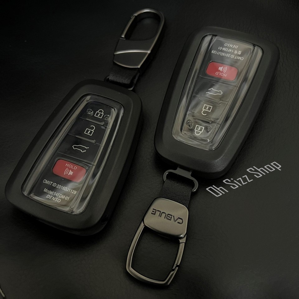 เคสกุญแจซิลิโคน เคสโลหะดำด้านรีโมทรถ Toyota Corolla Cross GR Sport 2022 CHR, Camry, Altis  แบบ 2 ชั้น สามารถถอดกุญแจได้