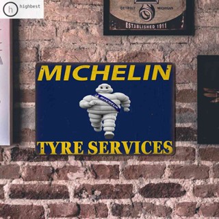 Michelin ป้ายโลหะดีบุก สไตล์วินเทจ สําหรับโปสเตอร์บาร์ คลับ คาเฟ่