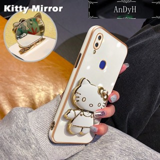 Andyh เคสโทรศัพท์มือถือ แบบกระจก พับได้ ลายการ์ตูน Hello Kitty สําหรับ vivo V11i Z3 Z3i