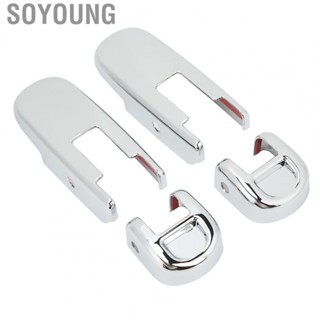 Soyoung Car Hood Handle Cover  Electroplating Bright 4 PCS Exquisite Appearance Hood Release Handle Cover  for Vehicle