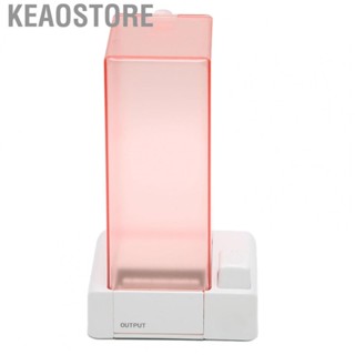 Keaostore Automatic Cotton Pad Holder Pink Transparent Appearance Easy Take PC Automatic