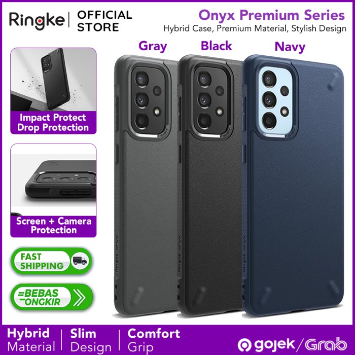 เคส Samsung Galaxy A53 A73 5G 2022- ของแท้ RINGKE Onyx เคสนิ่ม - Samsung A53 สีเทา