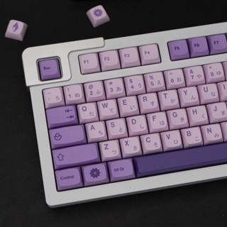 ชุดปุ่มกดคีย์บอร์ด ภาษาอังกฤษ ญี่ปุ่น สีม่วง 130 องศา สําหรับ XDA PBT GMK68 75 rk98 100 104 108