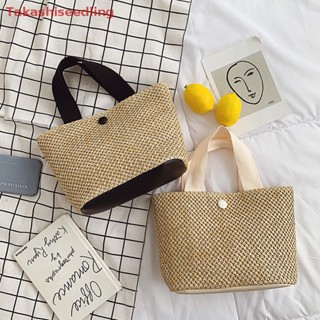 (Takashiseedling) Summer Personalized Straw Woven Bag Fashion Large Capacity Woven Portable Shoulder Bag