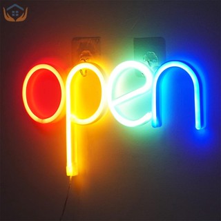 ready stock ป้ายไฟ open ป้ายopen LED ป้ายไฟเปิดร้าน ขนาด40 x 15 ป้าย open Business Sign Neon Lamp Integrative Ultra Bright LED Store