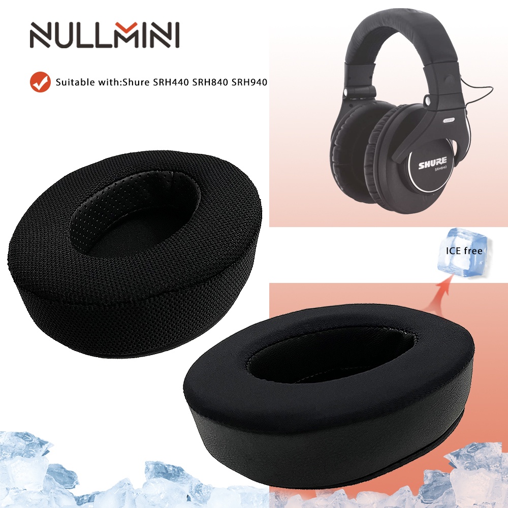 NullMini สําหรับ Shure SRH440 SRH840 SRH1440 SRH1840 SRH940 SRH240 หูฟังเปลี่ยน Cooling Gel Earpads 