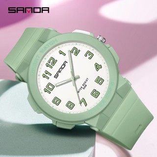 Sanda Youth Trend นาฬิกาข้อมือควอตซ์แฟชั่น สีพื้น หรูหรา สไตล์สปอร์ต SD6123-1