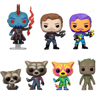 Funko โมเดลฟิกเกอร์ รูปจรวด Guardians of the Galaxy 3 Groot Rocket Star Lord สําหรับตกแต่งออฟฟิศ