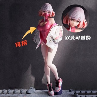 Deepsea studio [Quick delivery in stock]Pink LUNA Sport Shoes Action Figure with High Slit and Removable Mask - Perfect Model Ornament for Anime and 2D Girl Fans and Collectors - U