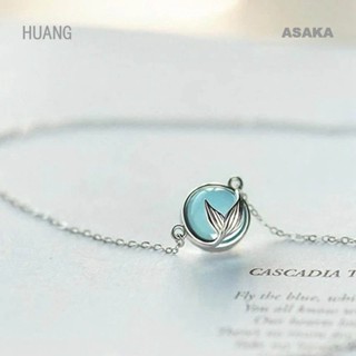 Asaka สร้อยคอแฟชั่น โฟมนางเงือก สีฟ้า สร้างสรรค์