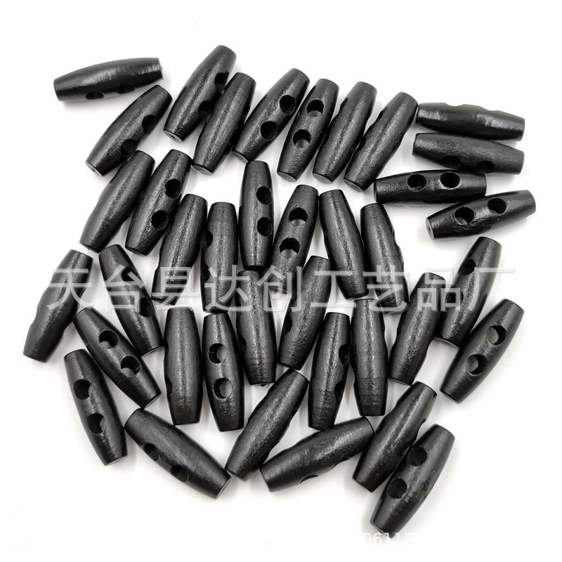 กระดุมไม้ กันลม ผ้าวูล แบบสองรู สี่สี สําหรับเด็ก 50 ชิ้น ต่อถุง - รูปที่ 6