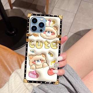 เคสโทรศัพท์มือถือ ทรงสี่เหลี่ยม กันกระแทก ลายการ์ตูนน่ารัก แฟชั่นหรูหรา สําหรับ OPPO Reno 8T 8Z 7Z 10 9 8 7 6 5 Pro 6Z 5Z 5F 4Z 4F 4 Pro 4G 5G Reno 3 2 Z 2F 2Z 2 Z