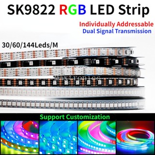 Dc5v สายไฟ Led SK9822 RGB APA102 30 60 144LED M 1 เมตร