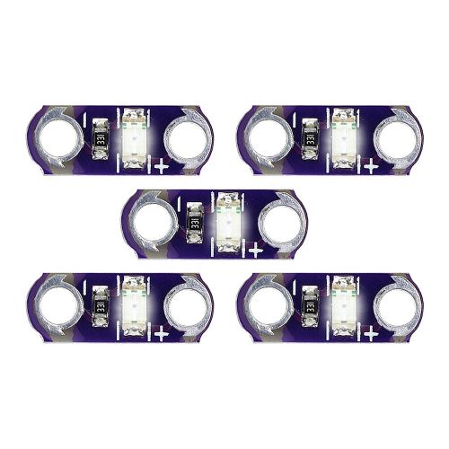 Lilypad โมดูล LED แรงดันไฟฟ้า 3V-5V DIY 5 ชิ้น