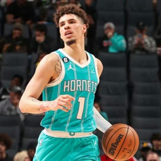 เสื้อกีฬาบาสเก็ตบอล แขนกุด ลายทีม Charlotte Hornet 22-23 Season Jersey No.1 LaMelo สําหรับผู้ชาย