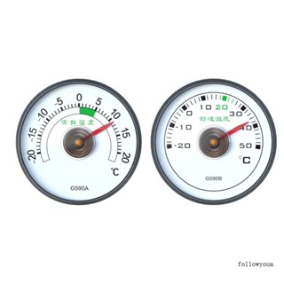 Fol -20 ถึง 50 -20 ถึง 20℃ เครื่องวัดอุณหภูมิในรถยนต์ ตู้เย็น ไร้สาย อนาล็อก- อุณหภูมิ จอภาพ- ไฟแสดงสถานะ ประเภทหน้าปัด