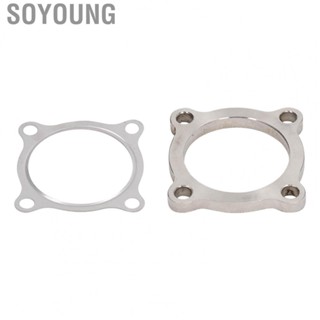 Soyoung Exhaust Downpipe Flange Exhaust Downpipe Flange Precise 304 Stainless Steel with Gasket for T3 Turbo Series