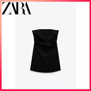 Zara ใหม่ TRF ชุดเดรสสั้น ท่อนบน สําหรับผู้หญิง