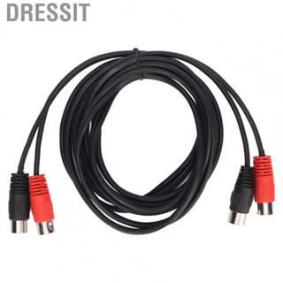 Dressit 2 DIN 5Pin To 2 DIN 5Pin Cable  Male To Male Tangle Free Stable Transmission Plug and Play 2 DIN 5Pin Cable Flexible  for  Light