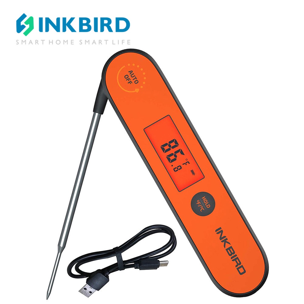 Inkbird IHT-1P Food Thermometer เครื่องวัดอุณหภูมิอาหาร ที่วัดอุณหภูมิ อาหาร จอแสดงผล LCD วัดอุณหภูมิ เตาปิ้งย่าง อุปกรณ์ประกอบอาหาร