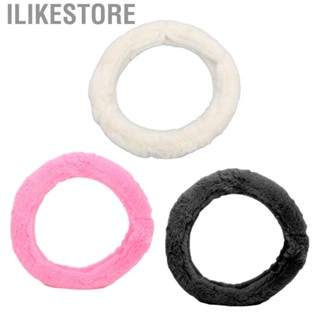 Ilikestore Steering Wheel Cover Dustproof Faux Wool Steering Wheel Protector Comfortable Hand Feeling 15in Simple Installation Eco Friendly