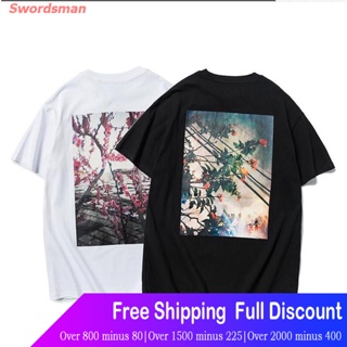 เวรเอ้ย  Swordsman เสื้อยืดลำลอง [Ready Stock] ESSENTIALS เสื้อยืด Multiline เสื้อยืดแขนสั้นสำหรับผู้ชายและผู้หญิงใหม่ S