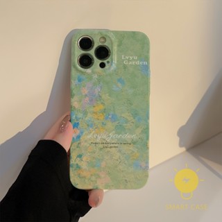 For เคสไอโฟน 14 Pro Max [Green Garden Summer] เคส Phone Case For iPhone 14 Pro Max Plus 13 12 11 X XS Max XR SE 8 7 For เคสไอโฟน11 Ins Korean Style Retro Classic Couple Shockproof Protective TPU Cover Shell