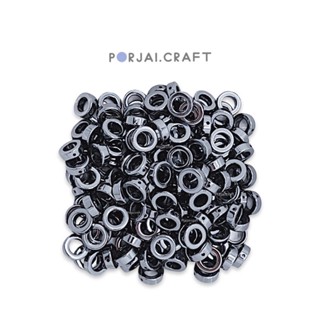 Hematite frame bead ลูกปัดเฮมาไทต์ 12mm