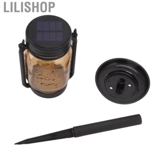 Lilishop Garden  Lantern  Auto Sensing Mason Jar Style Outdoor Solar Lantern  for Staircase