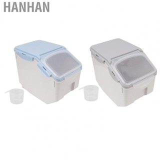 Hanhan Rice Storage Container with Cup Airtight Sealed  Grain Organizer Plastic Kitchen Supplies Rice Container