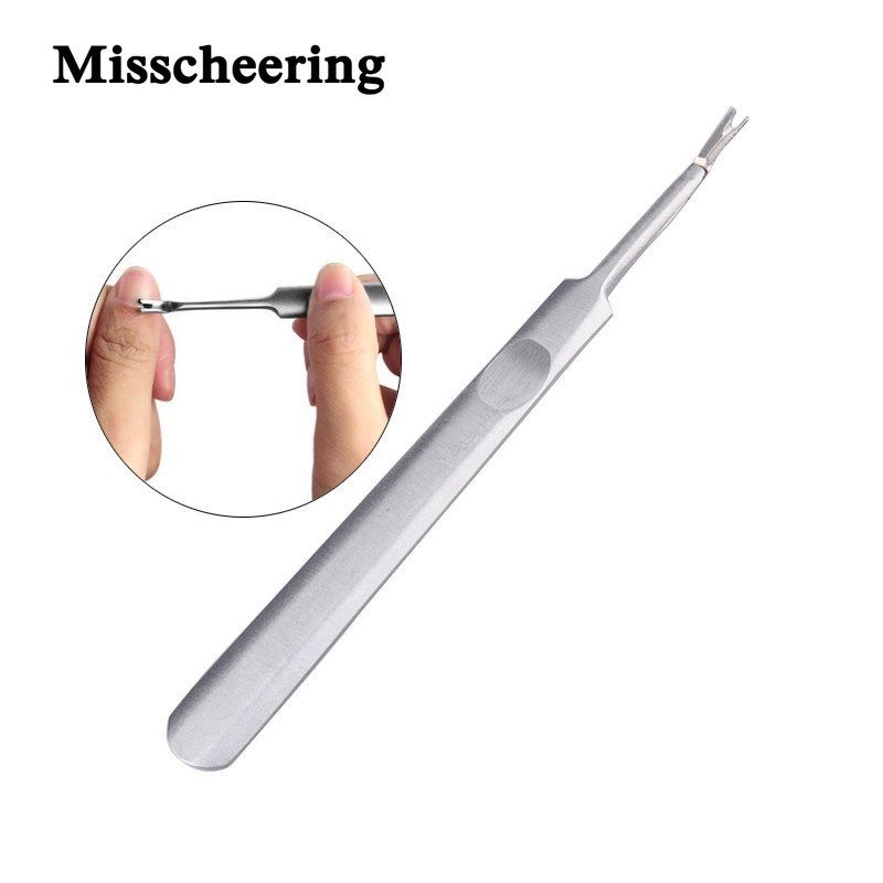 สแตนเลส Cuticle Pusher สําหรับเล็บ 2026 เครื่องมืออุปกรณ์เสริมสําหรับเล็บ 1 ชิ้นเล็บ Cuticle Pusher เครื่องมือ