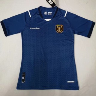 เสื้อกีฬาแขนสั้น ลายทีมชาติฟุตบอล Ecuadorian Blue Jersey S-XXL 23-24 ชุดเยือน สําหรับผู้ชาย