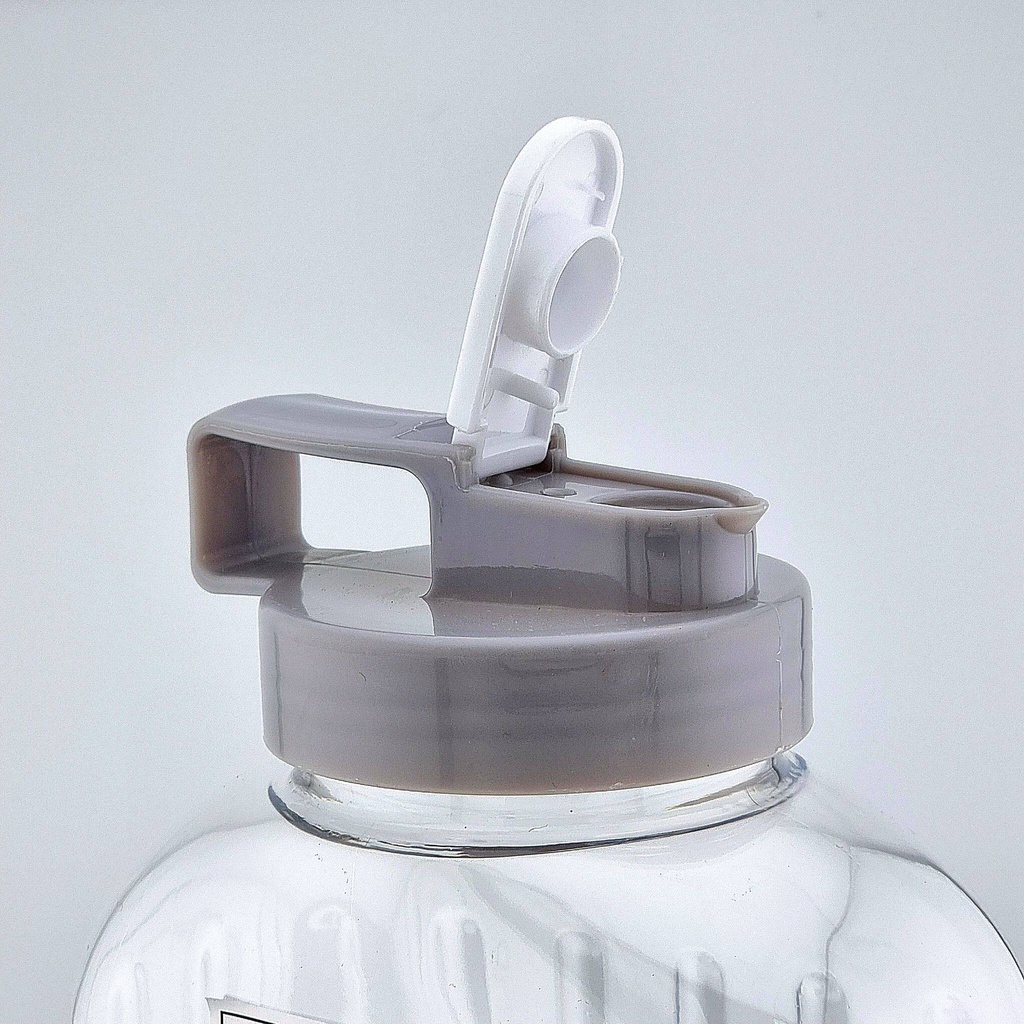 กระบอกน้ำ 2 ลิตร ขวดน้ำ ขวดพลาสติก แบบวางตั้ง ฝาปิดแบบเกลียวหมุน มีช่องเทน้ำ รุ่น 2020 - รูปที่ 5