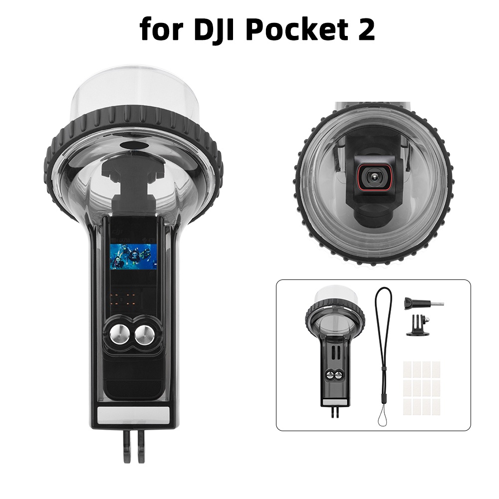 เคสกันน้ํา สําหรับ DJI Pocket 2 เคสป้องกัน ท่องดําน้ํา การส่งผ่านแสงสูง อุปกรณ์เสริมกล้องกิมบอล