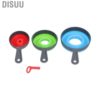 Disuu 3Pcs Funnel Foldable Silicone And ABS Funnel Saving Space And Easy To Clean Hot