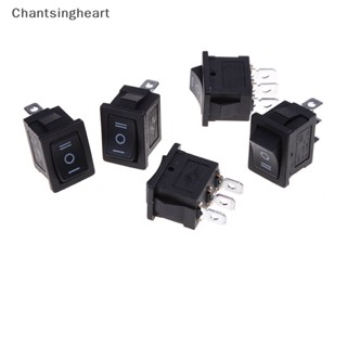 &lt;Chantsingheart&gt; สวิตช์โยกเปิด ปิด SPDT 3 Pin AC 6A 250V 10A 125V สีดํา 5 ชิ้น