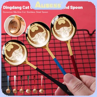 New Arrival Starbucks Stainless Steel Coffee Spoon Long Handle Doraemon Round Spoon TECH3