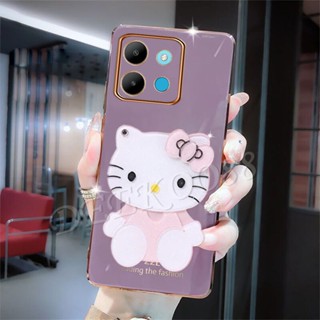 เคสโทรศัพท์มือถือนิ่ม ปิดด้านหลัง ลายแมว KT สีชมพูน่ารัก สําหรับ Infinix Note 30 Pro VIP 30i Smart 7 HD Plus 5G 4G Note30Pro