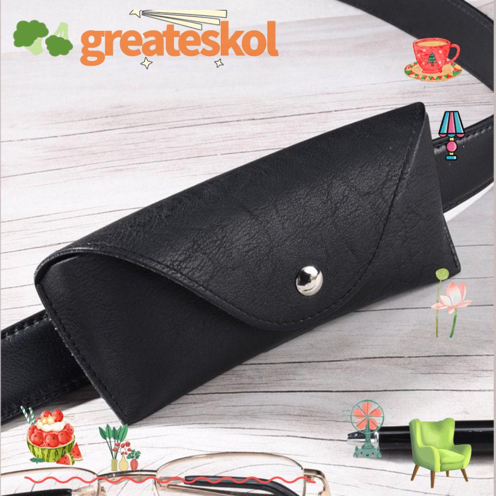 Greateskol กล่องเก็บแว่นกันแดด หนัง PU คาดเอว