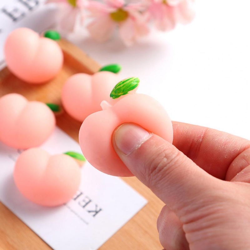 10 ชิ้น ใหม่ บีบ ของเล่นตลก ป้องกันความเครียด มินิพีช คลายเครียด บีบปิดปาก แปลกใหม่ เด็ก TPR ยางนุ่ม ระบายอากาศ ของเล่นน่ารัก