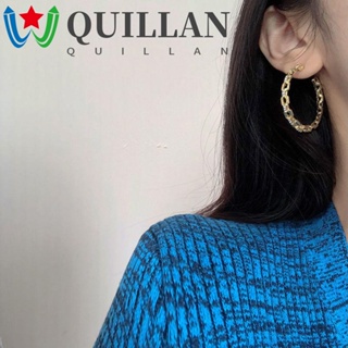 Quillan ต่างหูแฟชั่น ขนาดใหญ่ สไตล์ฝรั่งเศส เรโทร หรูหรา สําหรับผู้หญิง