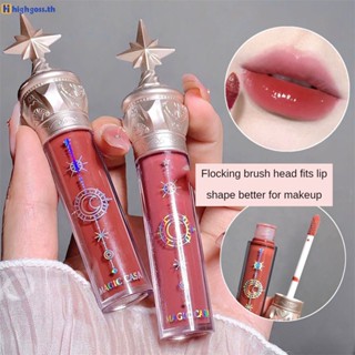 Magic Casa Small Star Rod Mirror Lip Glaze Set ลิปสติก Aqua ให้ความชุ่มชื้นและติดทนนาน highgoss.th