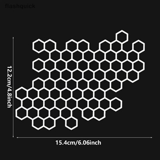 Flashquick สติกเกอร์ติดหมวกกันน็อค ลายรังผึ้ง กันน้ํา สําหรับติดตกแต่งรถจักรยานยนต์