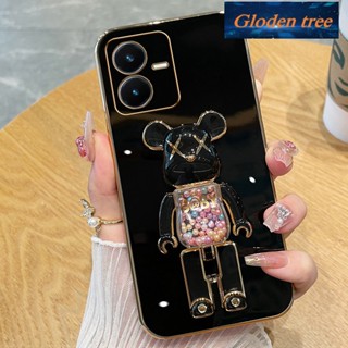 เคสซิลิโคนนิ่ม ลายต้นไม้ Gloden สําหรับ VIVO Y22 5G 2022 VIVO Y22S 5G