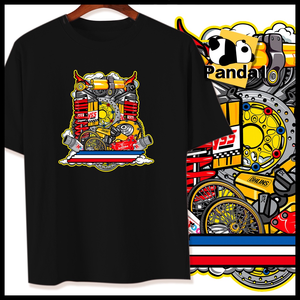 เสื้อยืดผู้ชาย Thailook T Shirt Thai TShirt Motorcycle Shirt Cotton Unisex Asian Size 7colors