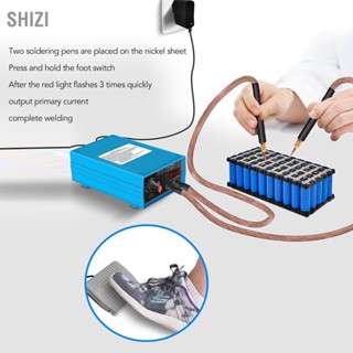  ShiZi เครื่องเชื่อมสปอต 5000W เข็มทองแดงแบบมือถือ หลอดดิจิตอล จอแสดงผล ชุดเชื่อมสปอตแบตเตอรี่ AC100‑240V