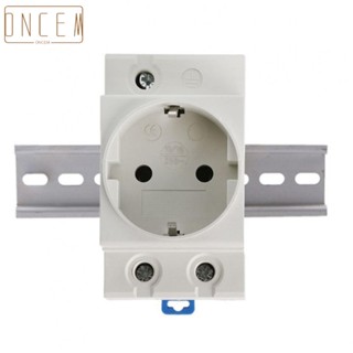 【ONCEMOREAGAIN】Din Rail Socket 1pcs AC Power Socket AC Rail Socket High Strength Plug Portable